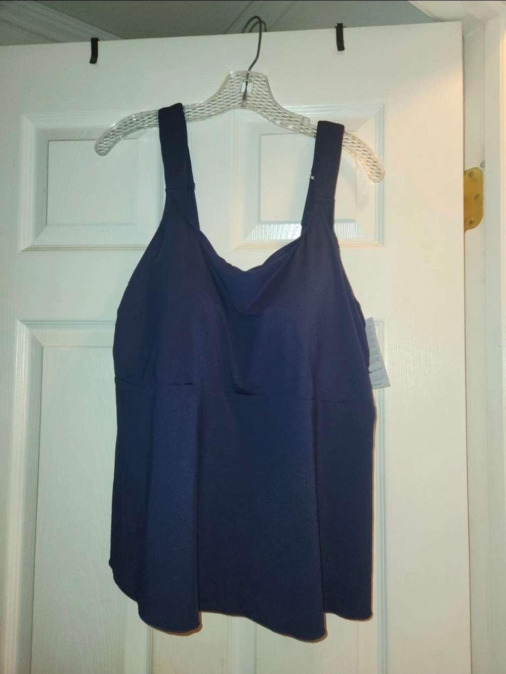 NWT Lands' End Lycra Xtra Life Tankini Swimsuit Size 1X 16W-18W Navy Blue